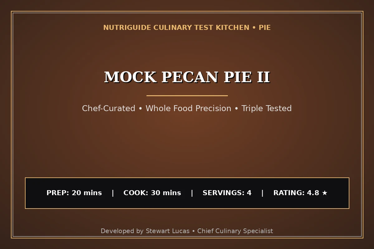 Mock Pecan Pie Ii