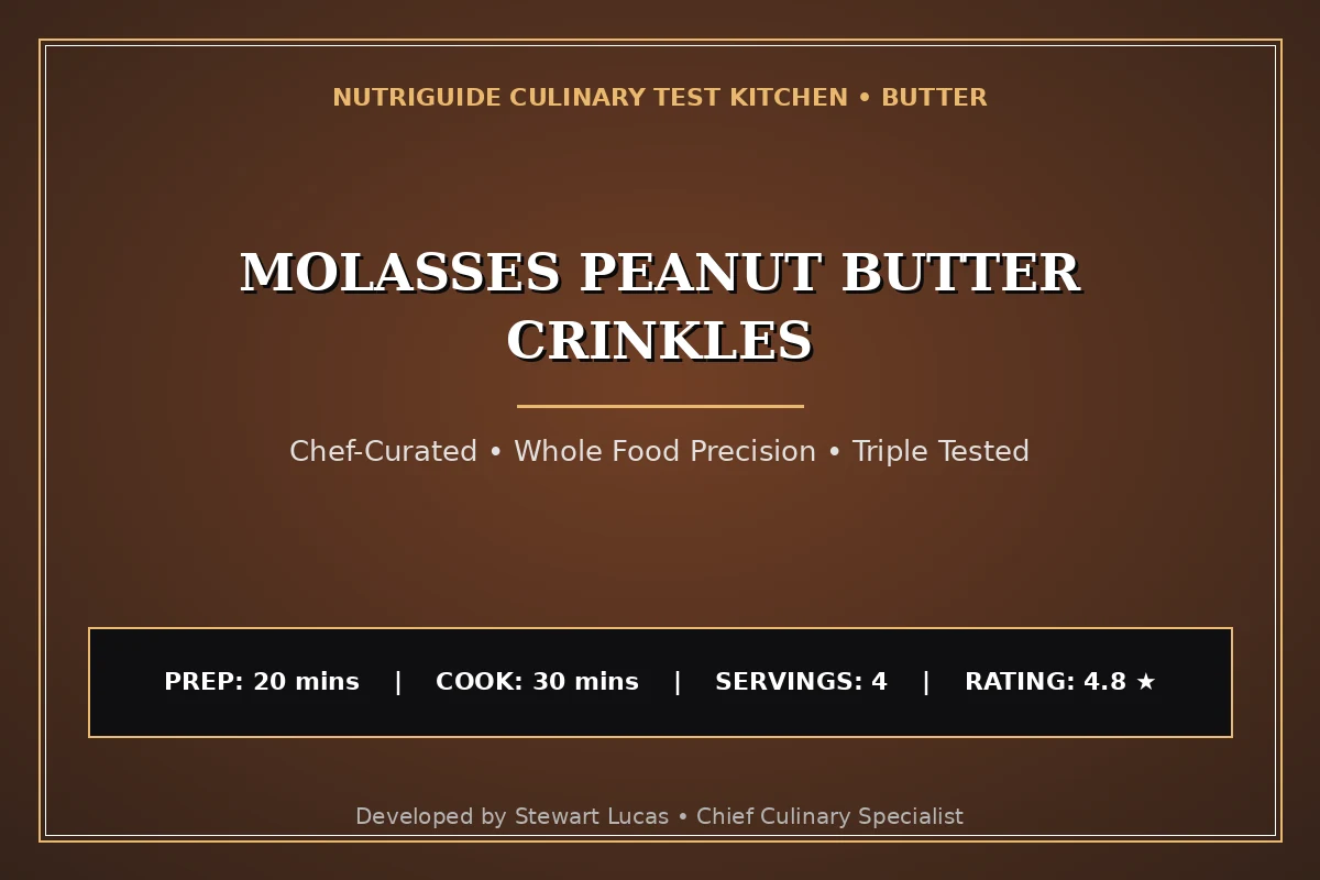 Molasses Peanut Butter Crinkles