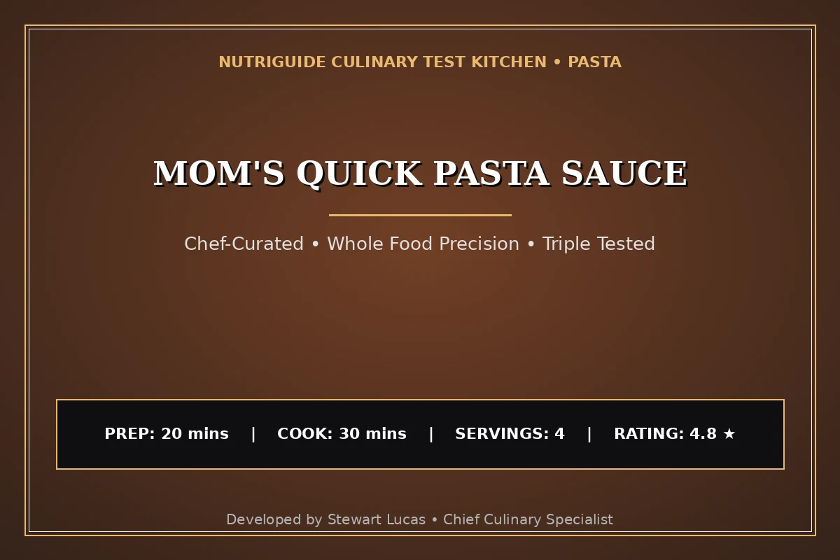 Mom'S Quick Pasta Sauce