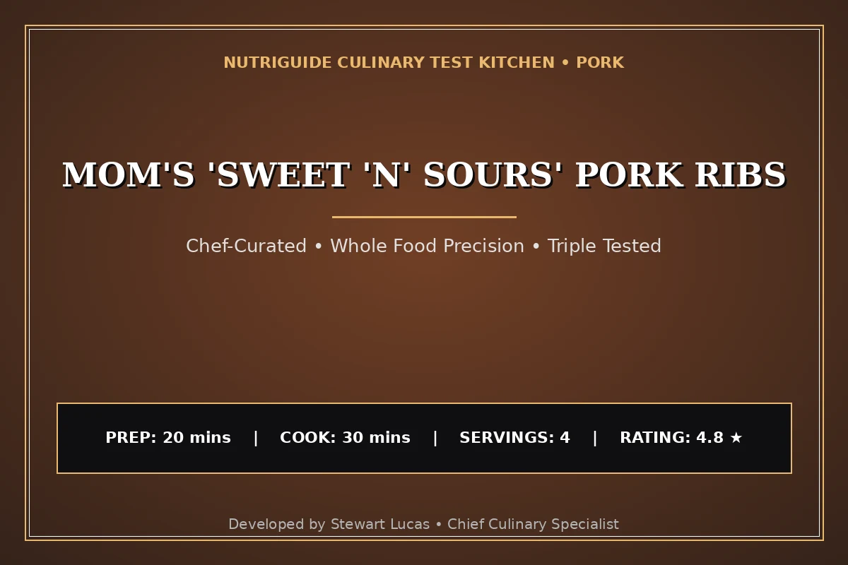 Mom'S 'Sweet 'N' Sours' Pork Ribs