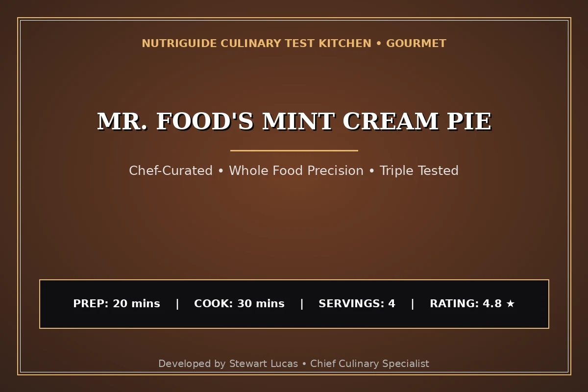 Mr. Food'S Mint Cream Pie