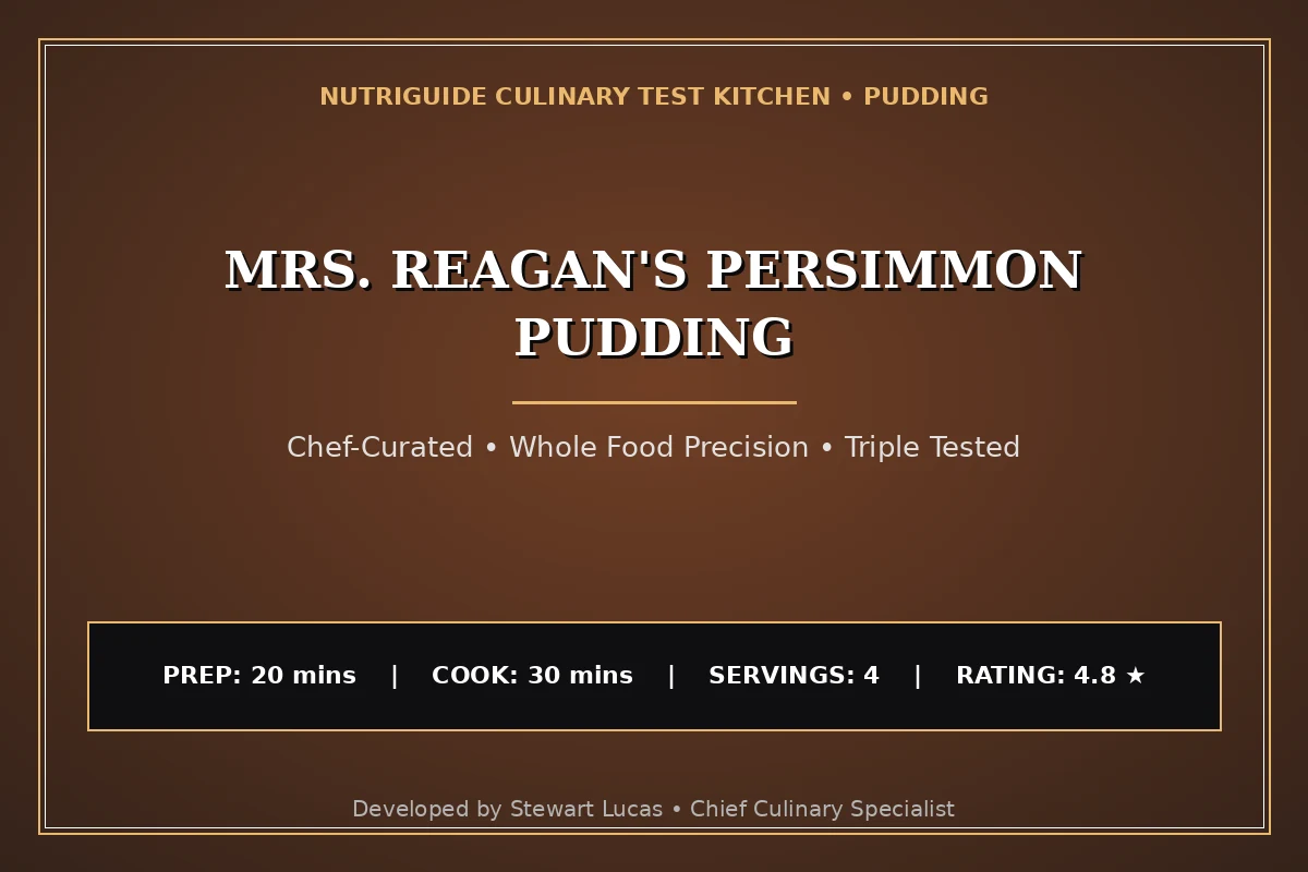 Mrs. Reagan'S Persimmon Pudding