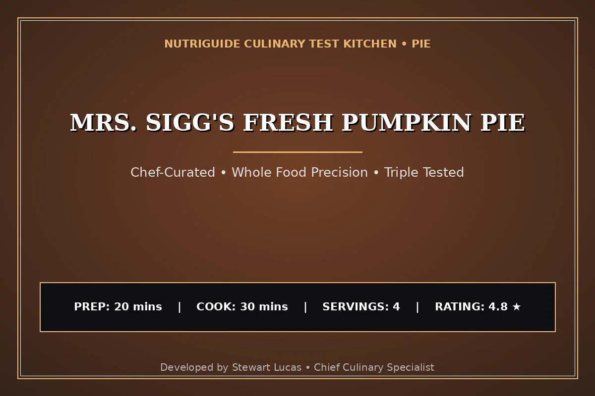 Mrs. Sigg'S Fresh Pumpkin Pie