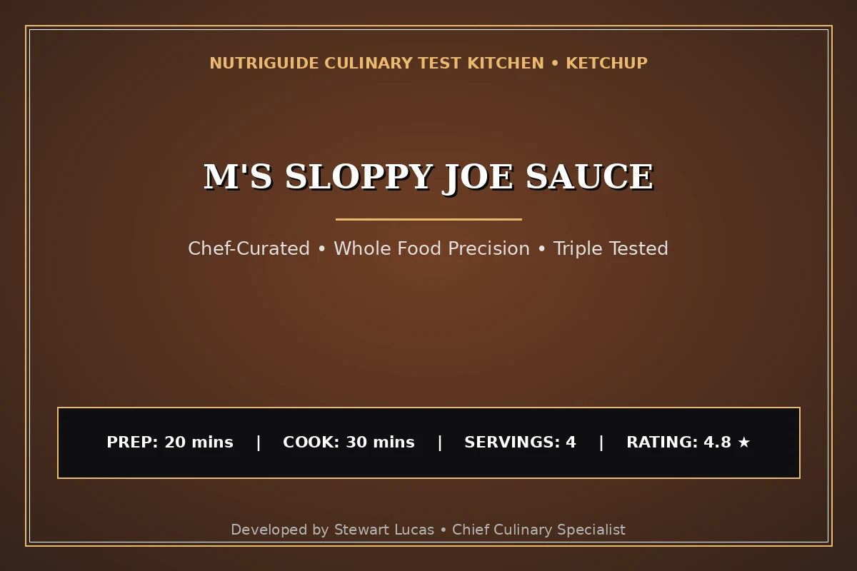 M'S Sloppy Joe Sauce