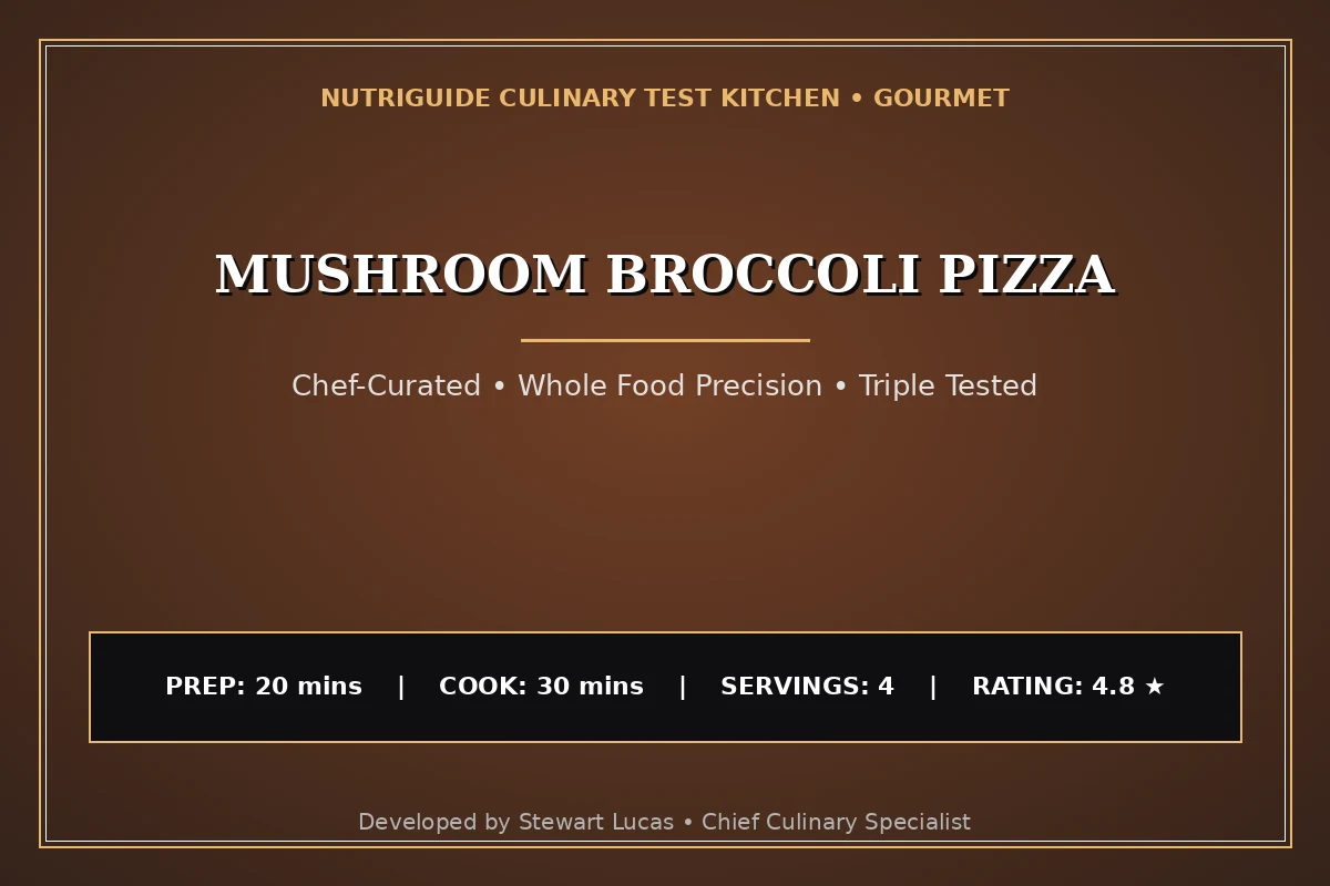 Mushroom Broccoli Pizza
