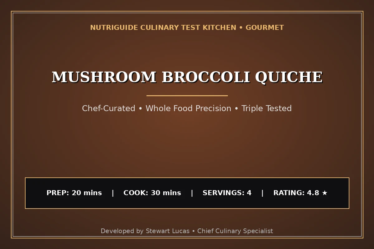 Mushroom Broccoli Quiche
