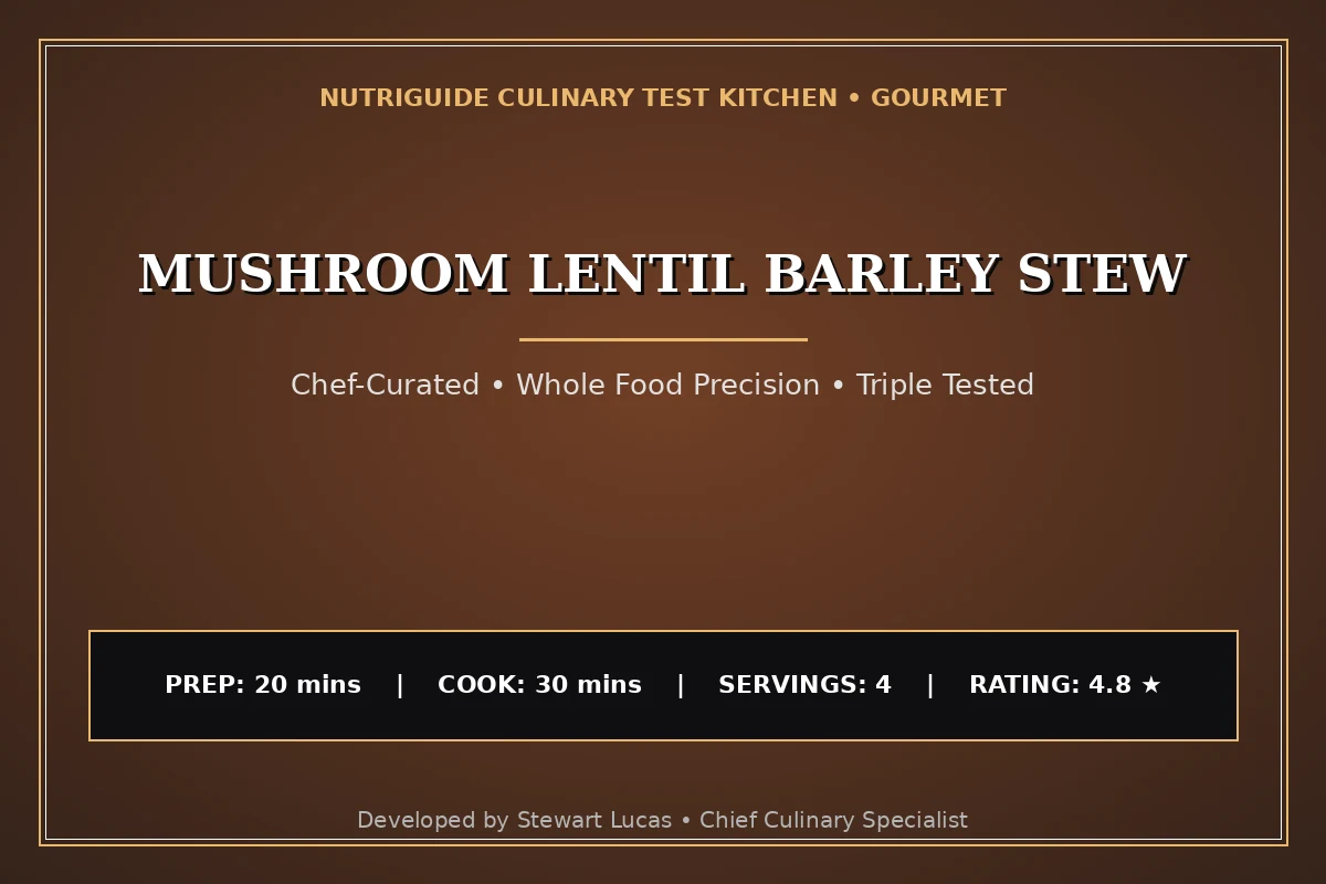 Mushroom Lentil Barley Stew