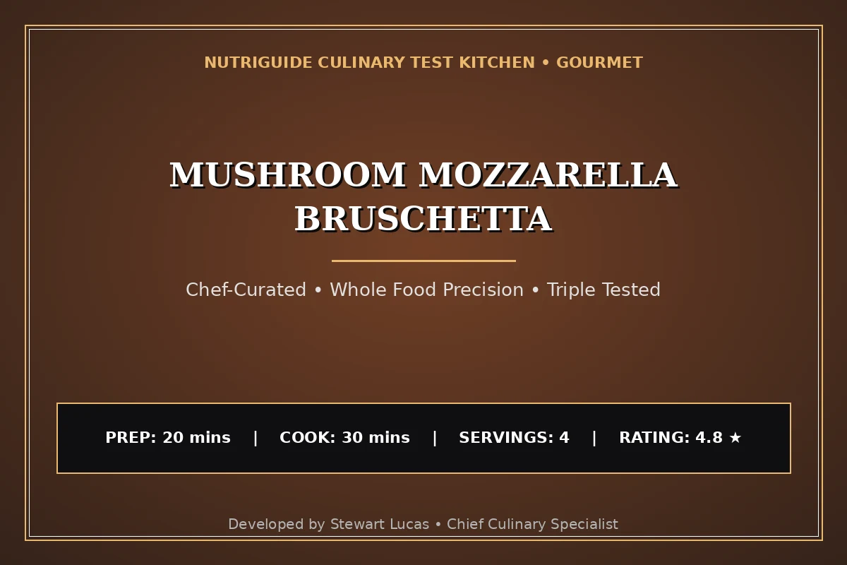 Mushroom Mozzarella Bruschetta