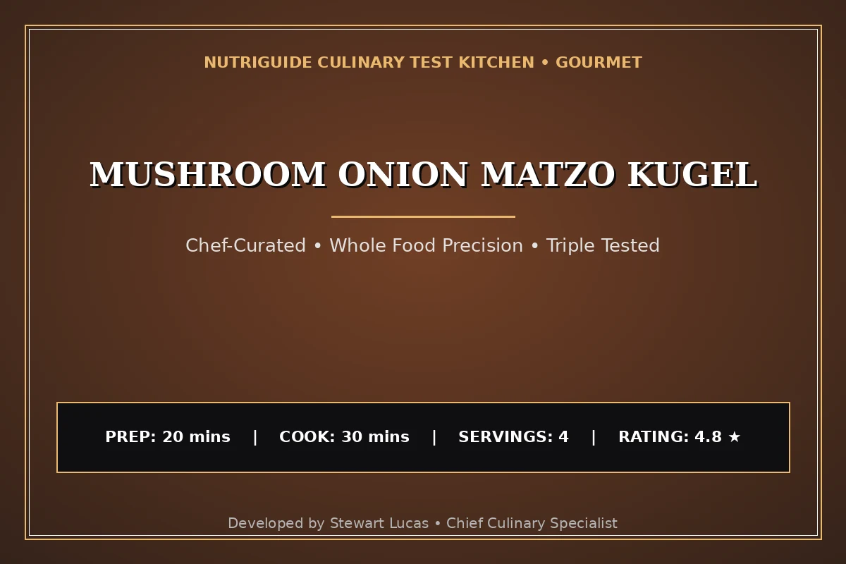 Mushroom Onion Matzo Kugel