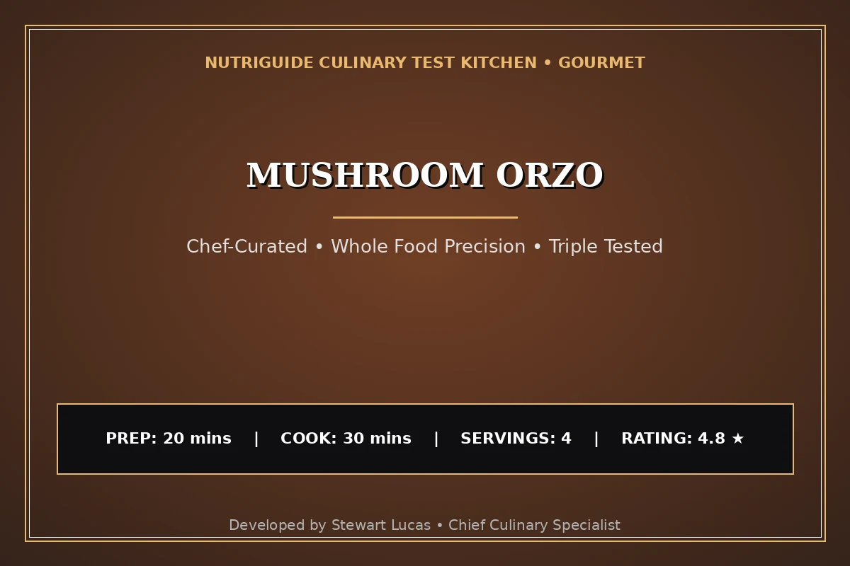 Mushroom Orzo