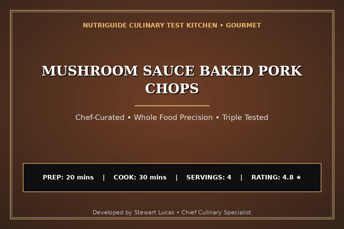 Mushroom Sauce Baked Pork Chops