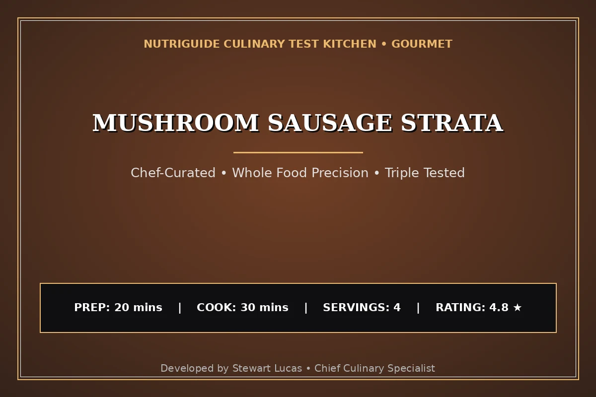 Mushroom Sausage Strata