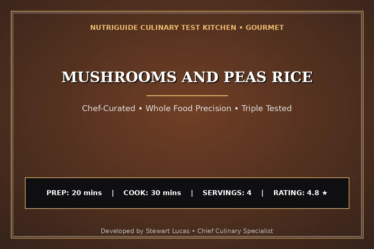 Mushrooms And Peas Rice