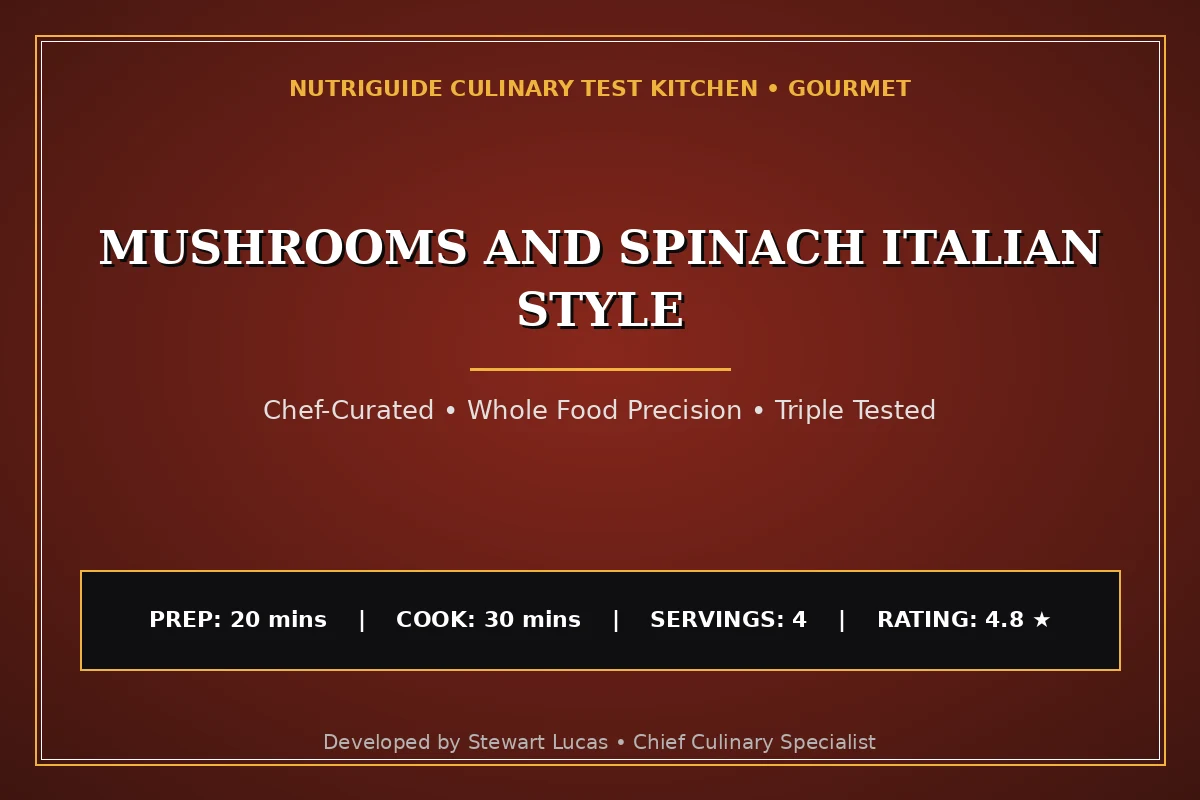 Mushrooms And Spinach Italian Style
