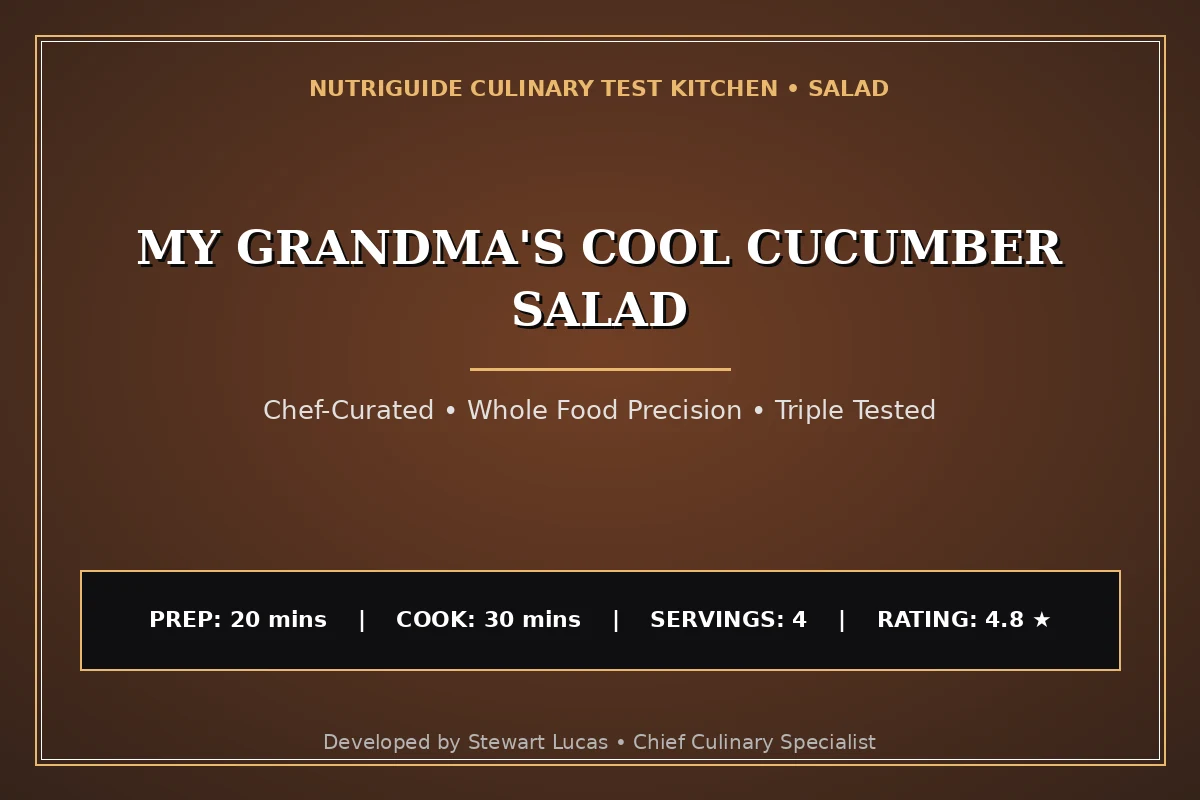 My Grandma'S Cool Cucumber Salad