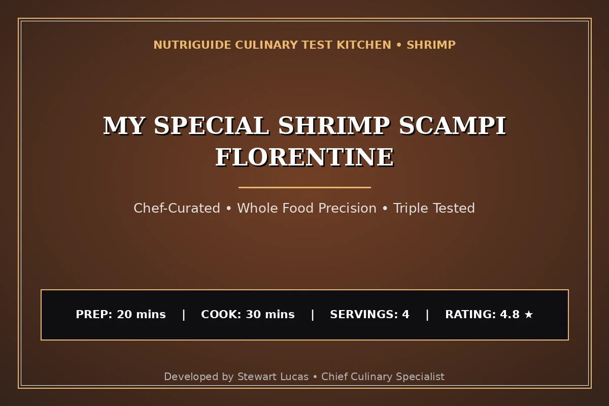 My Special Shrimp Scampi Florentine