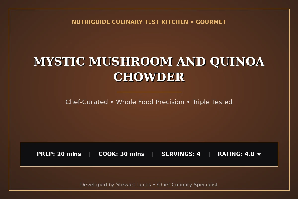 Mystic Mushroom And Quinoa Chowder