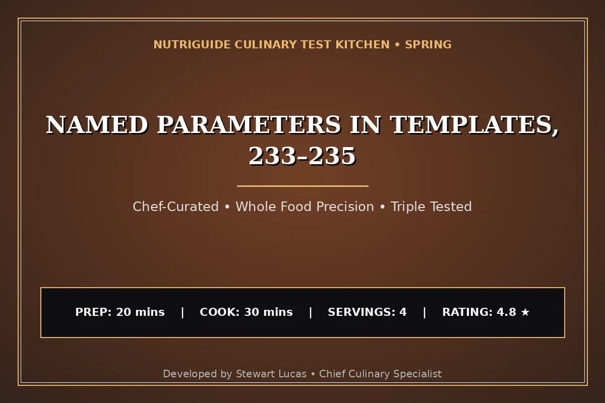 Named Parameters In Templates, 233–235