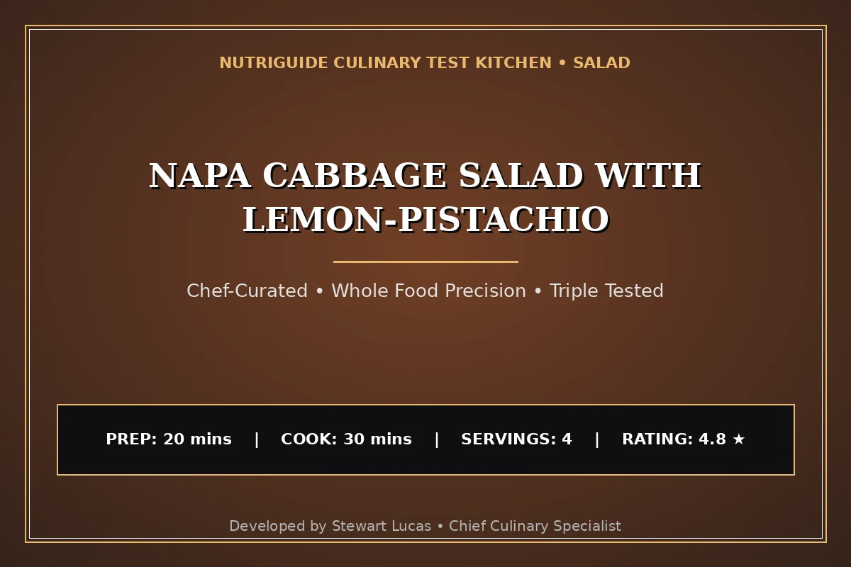 Napa Cabbage Salad With Lemon-Pistachio