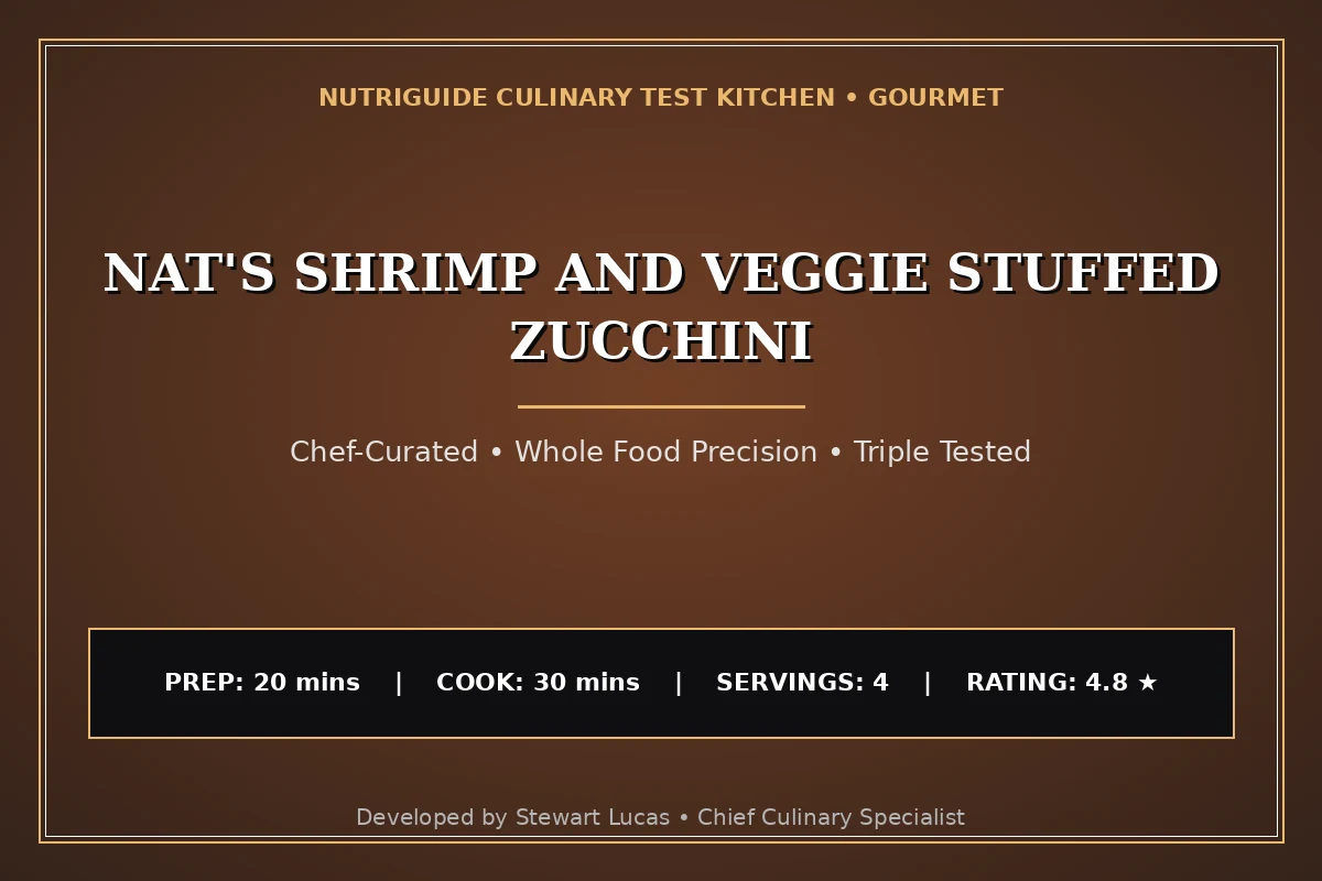 Nat'S Shrimp And Veggie Stuffed Zucchini