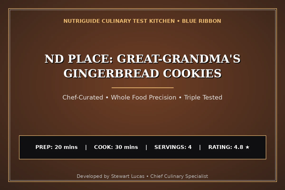Nd Place: Great-Grandma'S Gingerbread Cookies