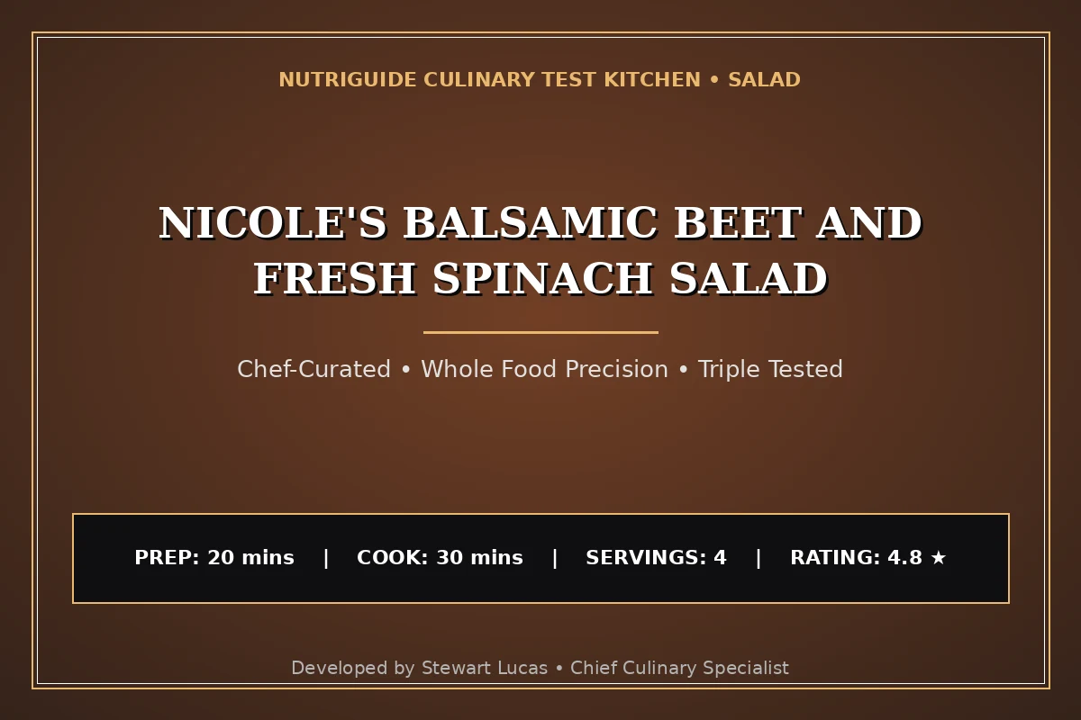 Nicole'S Balsamic Beet And Fresh Spinach Salad