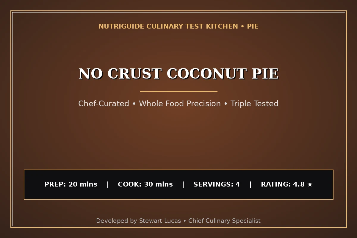 No Crust Coconut Pie