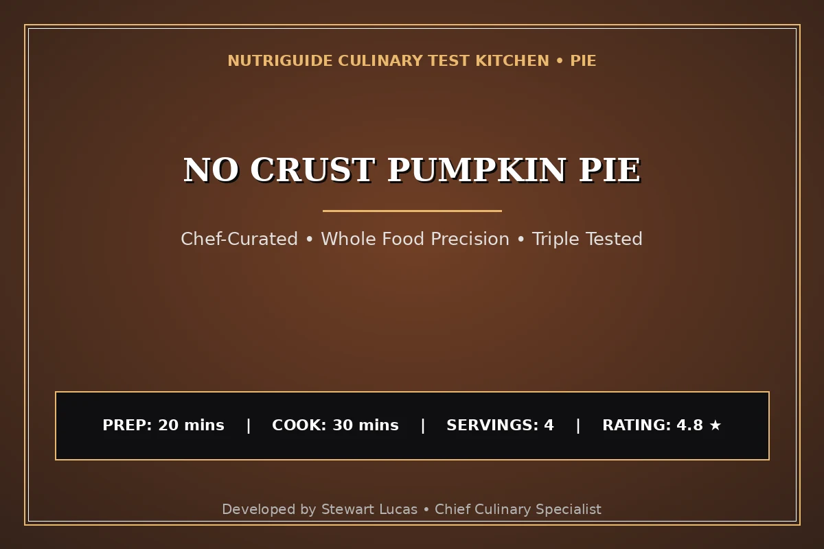 No Crust Pumpkin Pie