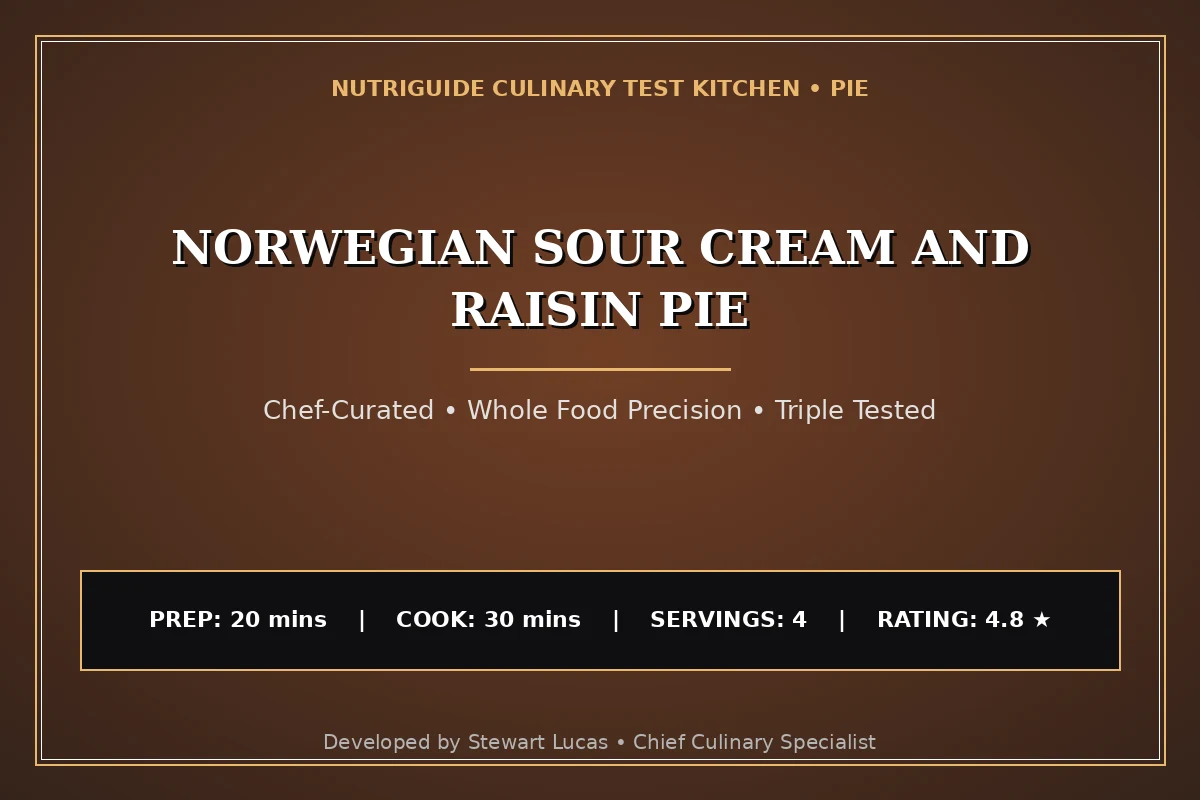 Norwegian Sour Cream And Raisin Pie