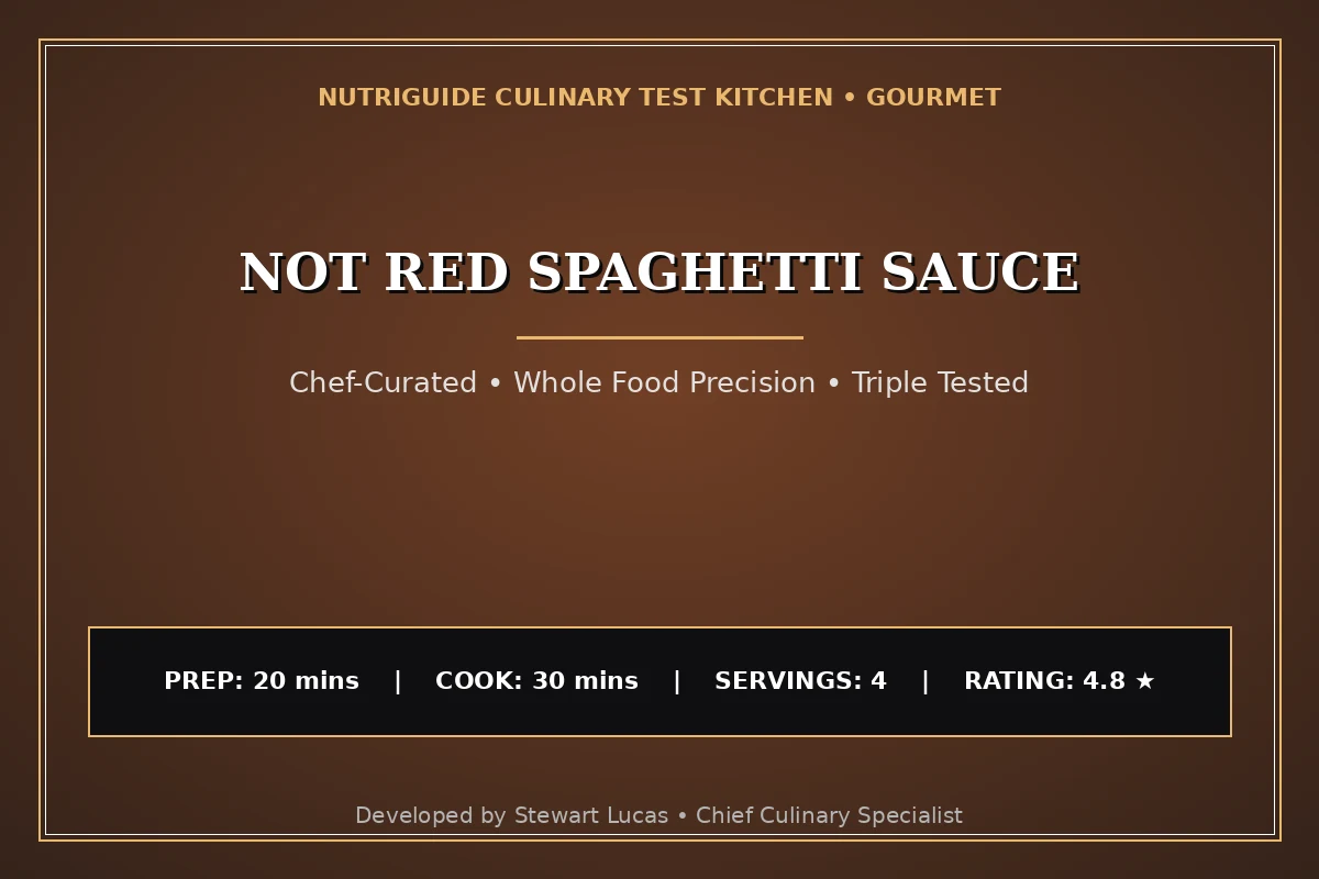 Not Red Spaghetti Sauce