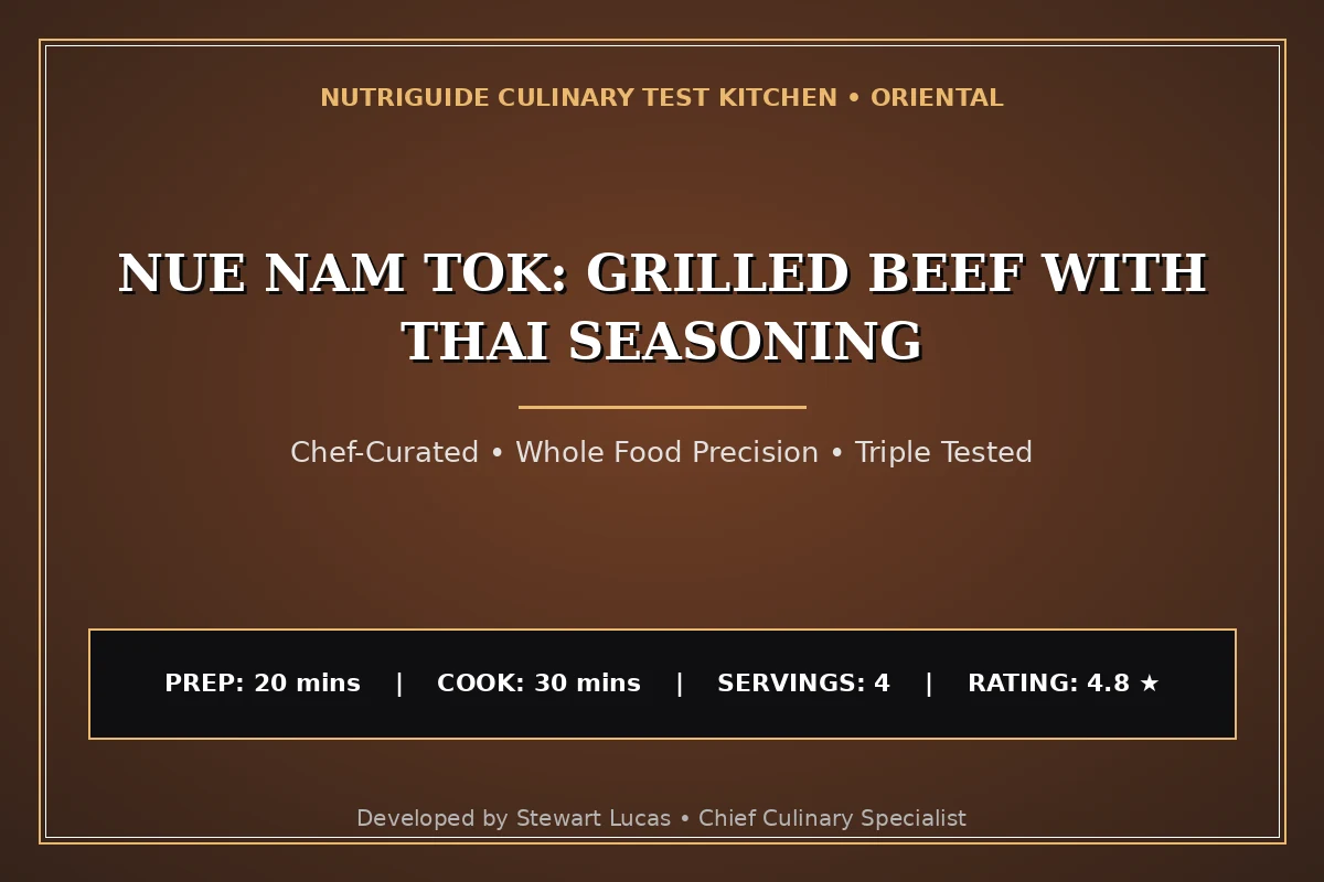 Nue Nam Tok: Grilled Beef With Thai Seasoning