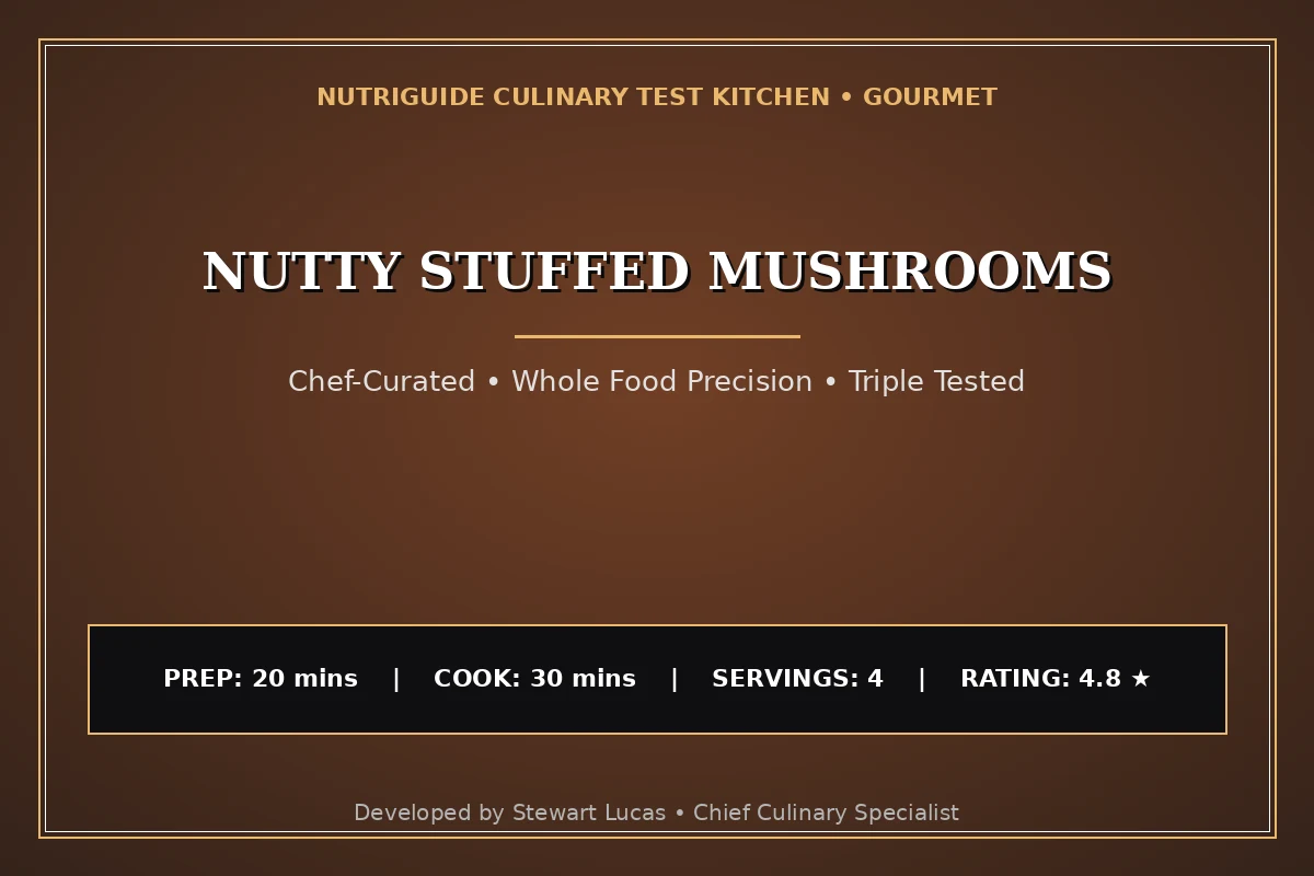 Nutty Stuffed Mushrooms