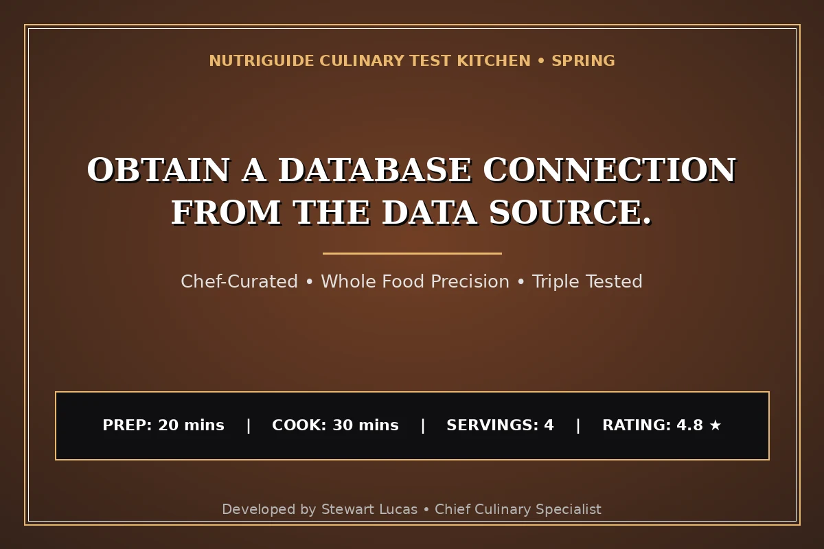 Obtain A Database Connection From The Data Source.