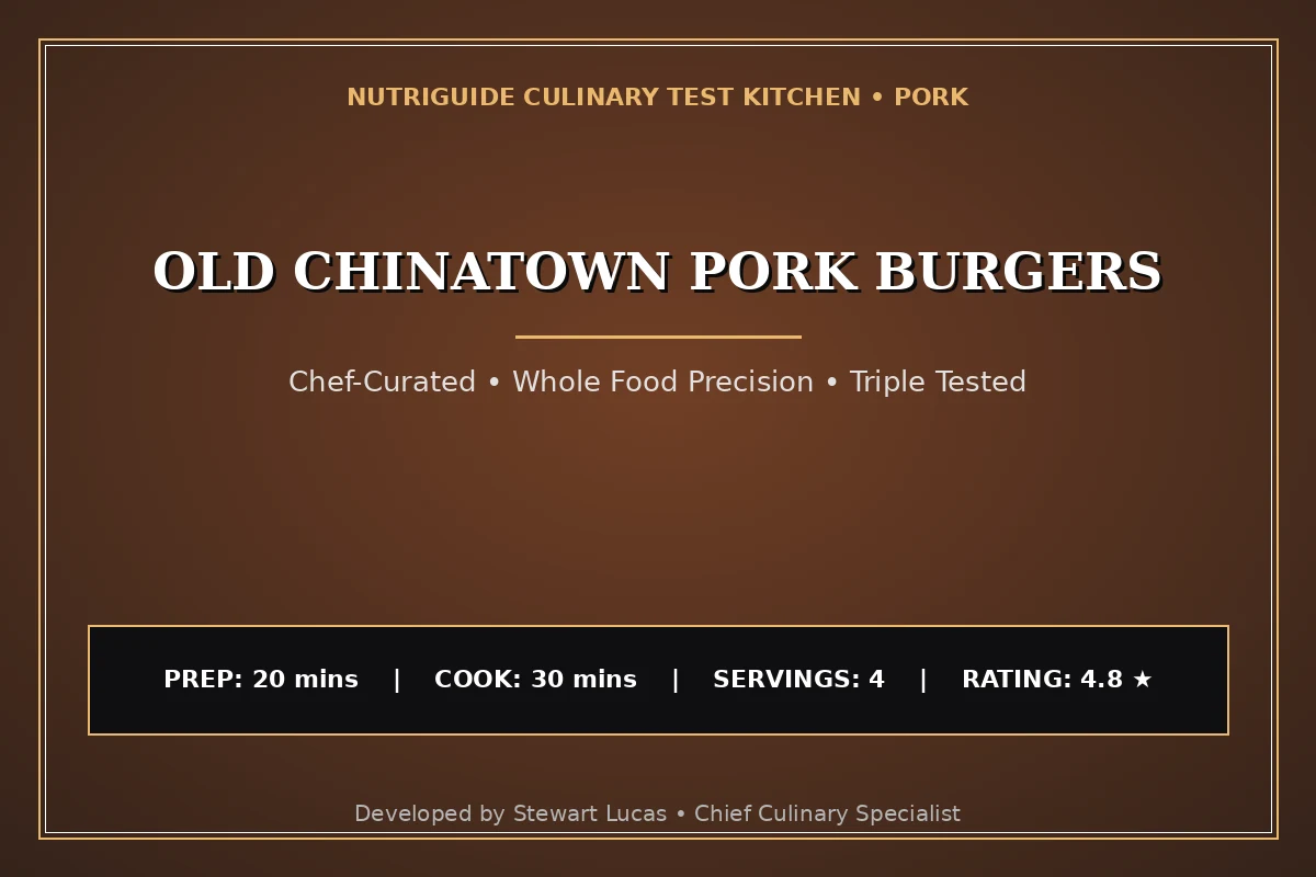 Old Chinatown Pork Burgers