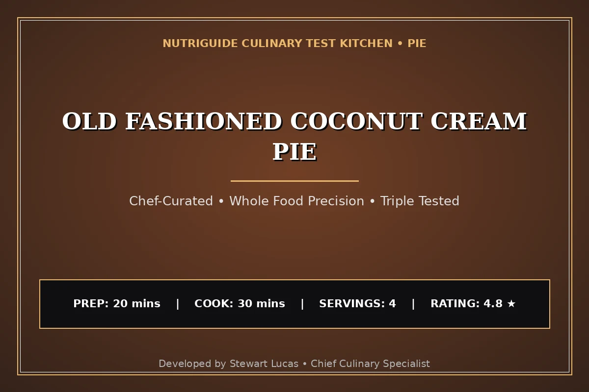 Old Fashioned Coconut Cream Pie