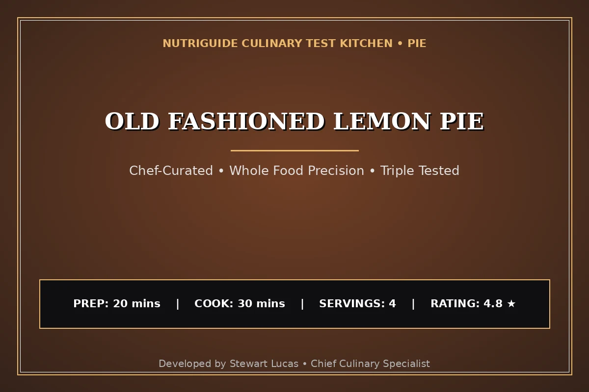 Old Fashioned Lemon Pie