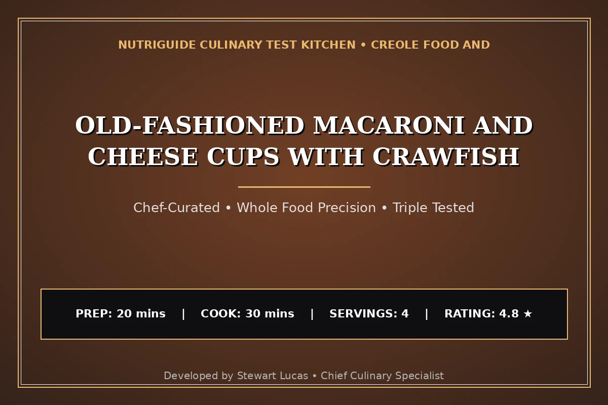 Old-Fashioned Macaroni And Cheese Cups With Crawfish