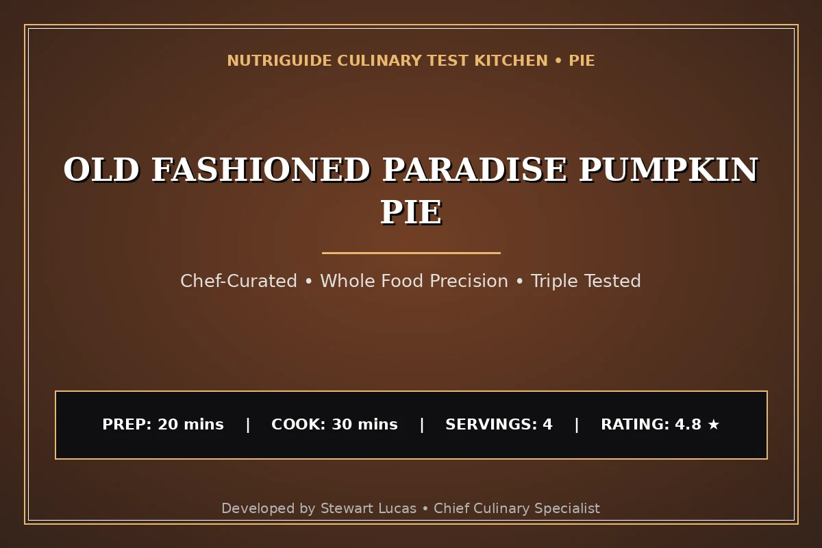 Old Fashioned Paradise Pumpkin Pie
