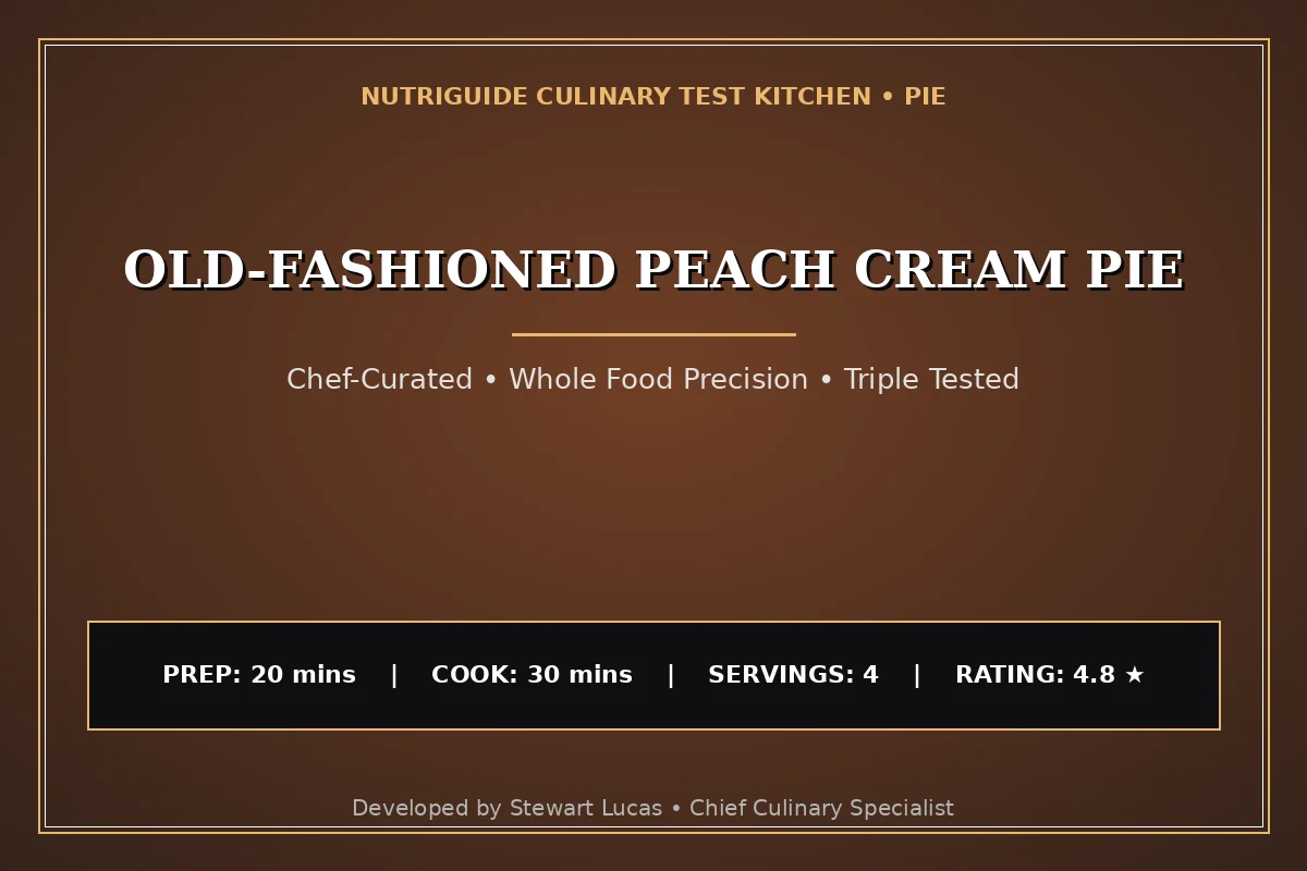 Old-Fashioned Peach Cream Pie