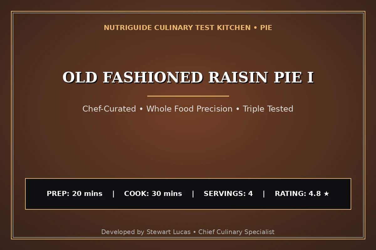 Old Fashioned Raisin Pie I