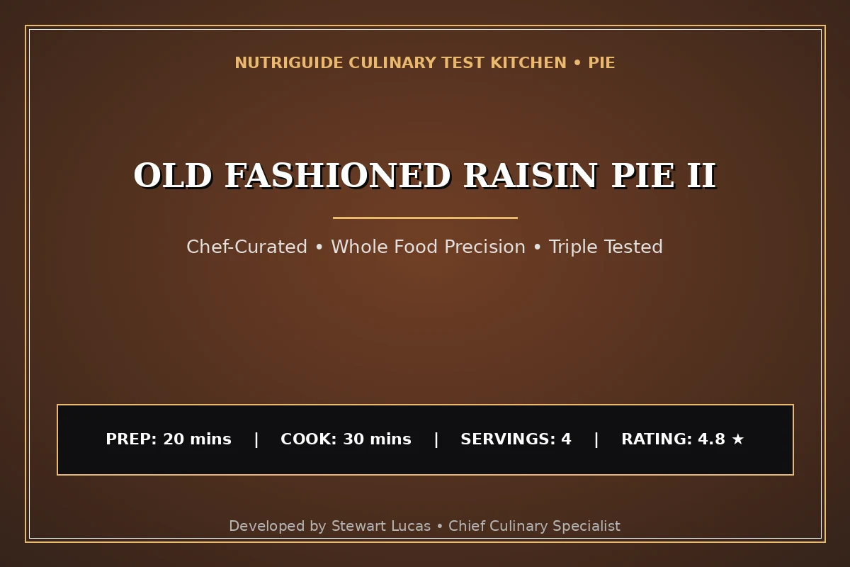 Old Fashioned Raisin Pie Ii