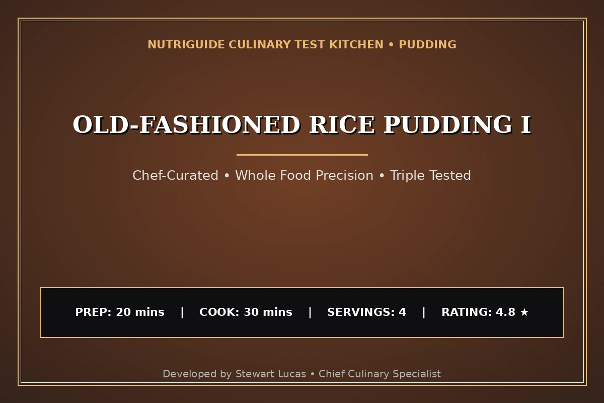 Old-Fashioned Rice Pudding I