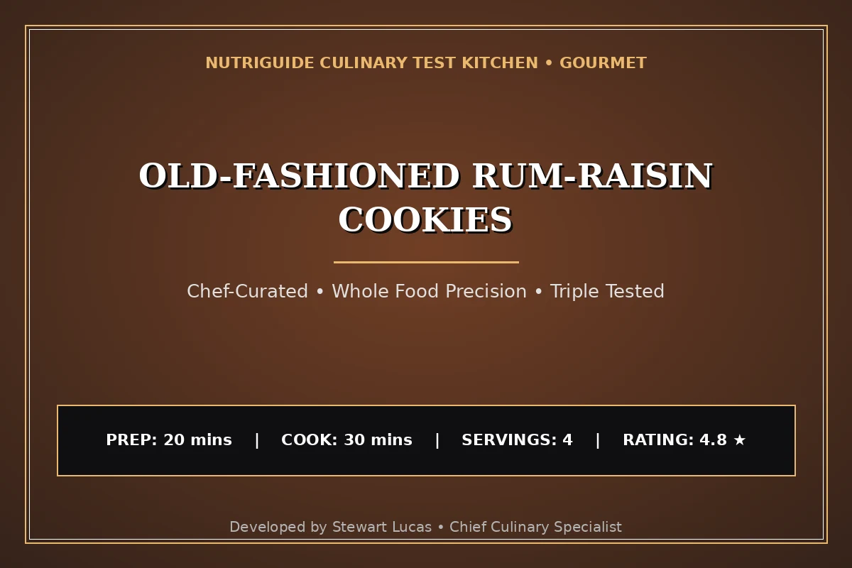 Old-Fashioned Rum-Raisin Cookies