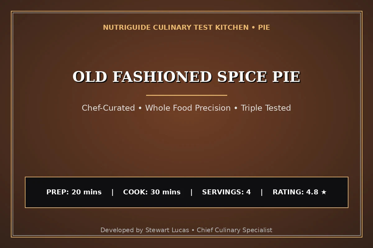 Old Fashioned Spice Pie