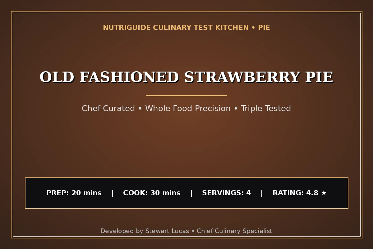 Old Fashioned Strawberry Pie