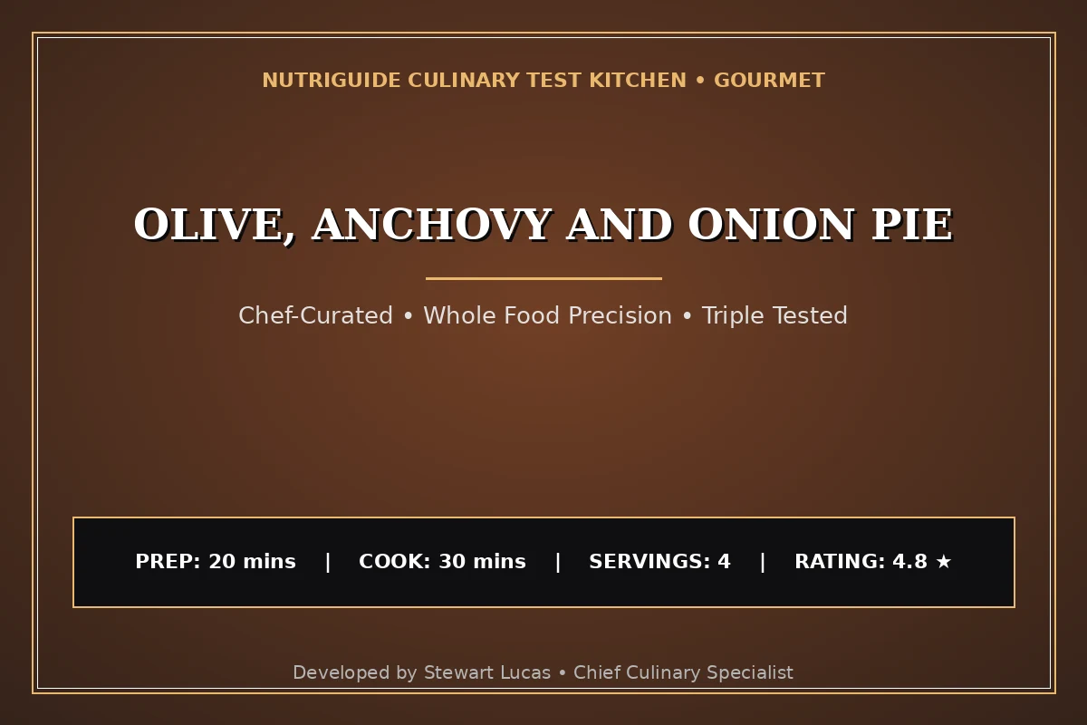 Olive, Anchovy And Onion Pie