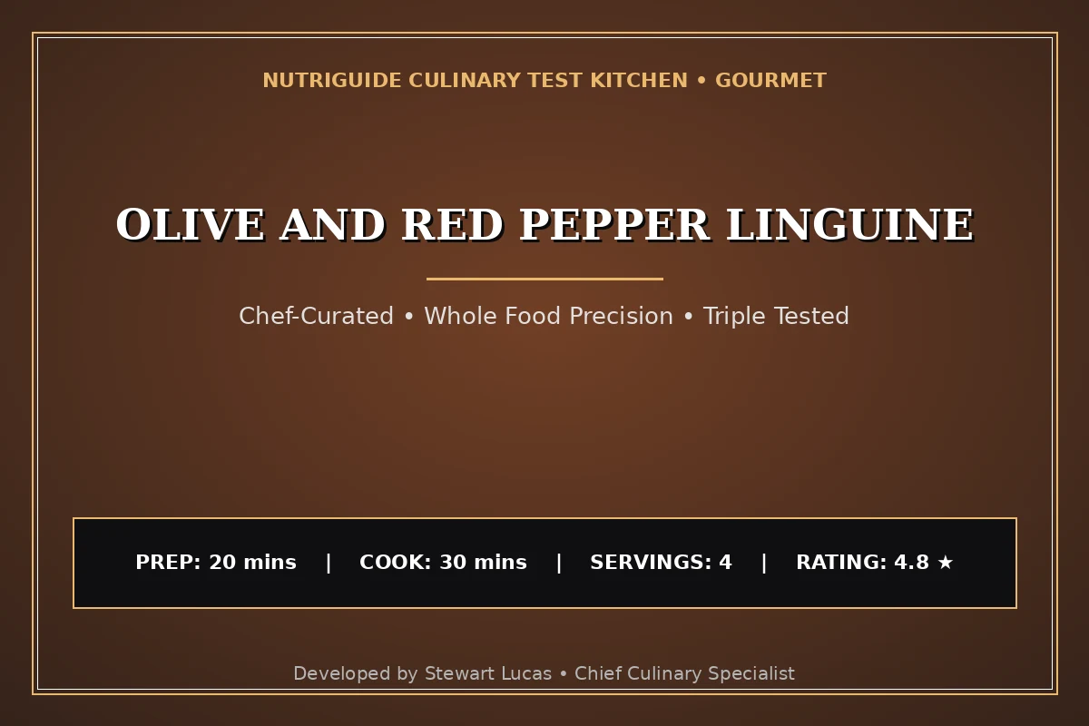 Olive And Red Pepper Linguine