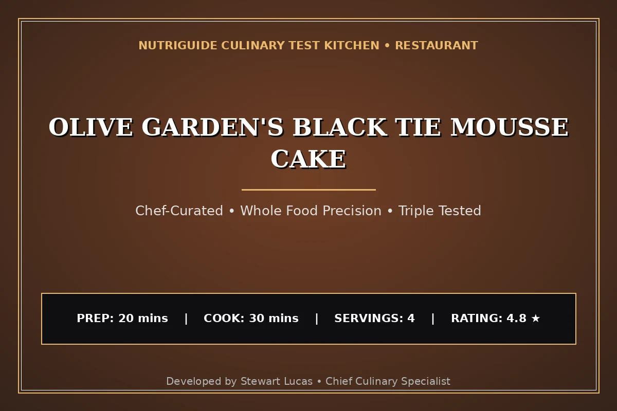 Olive Garden'S Black Tie Mousse Cake