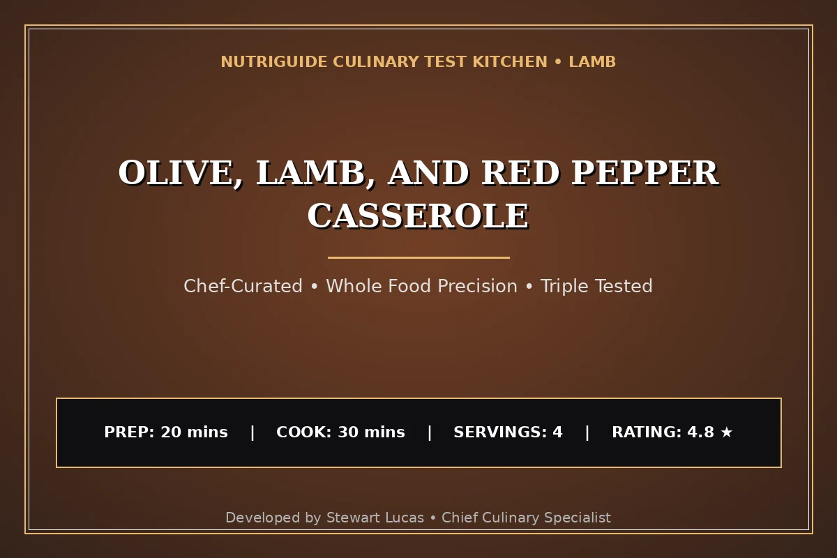 Olive, Lamb, And Red Pepper Casserole