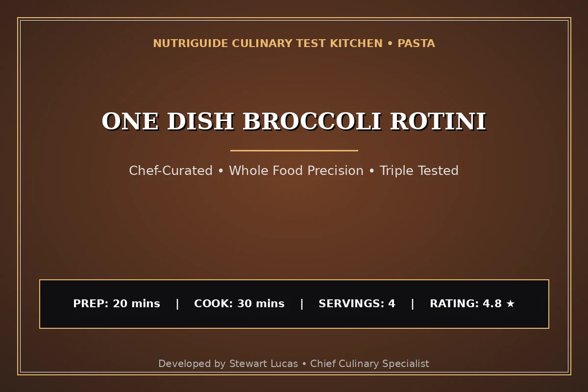 One Dish Broccoli Rotini
